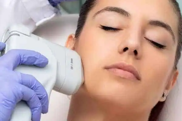 Image of woman having HIFU Ferndown treatment