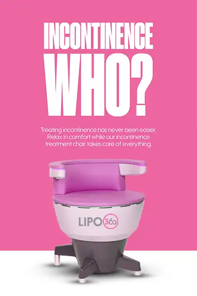 LIPO360 EMS Chair Can Help with Urinary Incontinence 2 Image of a urinary incontinence treatment seat Ferndown